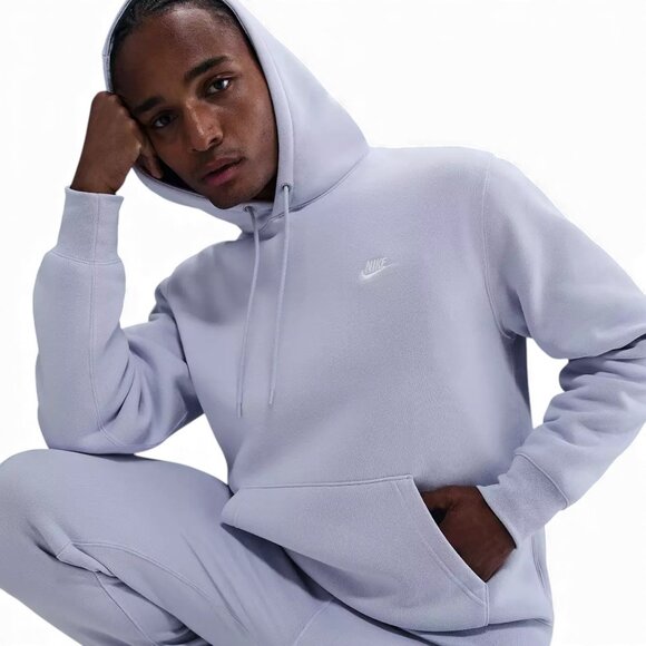 Nike Club Fleece 2 Piece Sweatsuit Mens Size M Fleece Tracksuit Set Lavender NWT - Picture 4 of 8